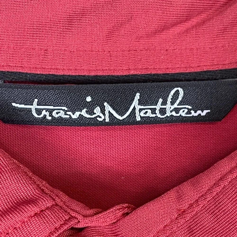 Travis Mathew Polo Shirt Adult Large Red Short Sleeve Golf‎ Rugby Mens